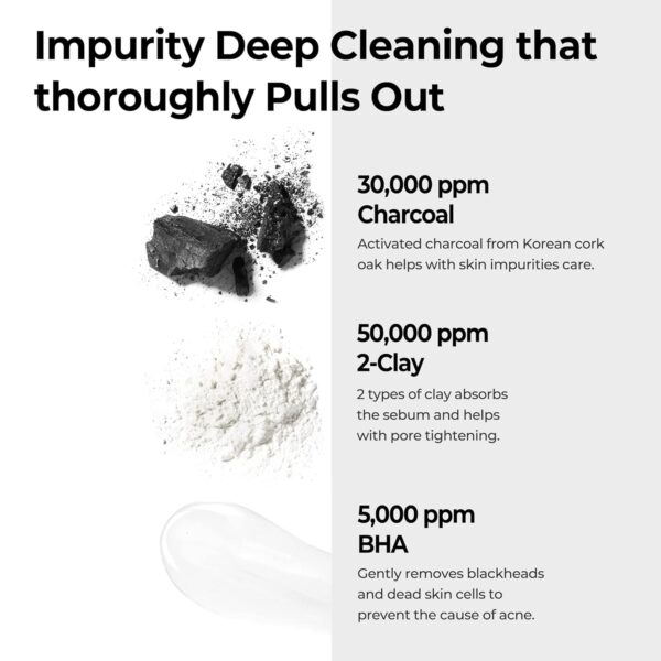 SOME BY MI Charcoal BHA Pore Clay Bubble Mask – 4.23oz, 120g – Korean Exfoliating Face Wash & Bubble Face Mask – Salicylic Acid Cleanser for Sebum and Pore Care with Natural BHA – Korean Skin Care - Image 4
