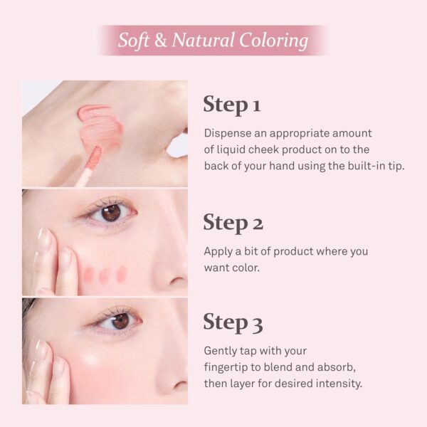Hince Dewy Liquid Cheek Tint 6g - Raw Glow Blush for Glass Skin - Vegan, Lightweight, Weightless Watercolor (WARM FRECKLE, LC001) - Image 4