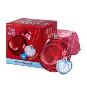 Glowy Jelly Pot + Keychain SET | Dewy Jelly Lip & Blush Color, Tinted Glow Jelly Balm, Dewy Buildable Finish – Juicy Punch (Vivid Rose) | 0.14 oz