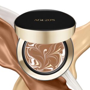 AGE20'S Signature Essence Pact SPF 50+ | Pack of 1 | 31N TOFFEE | Cream Foundation, Dewy Finish, Natural Coverage | Korean Cushion Foundation