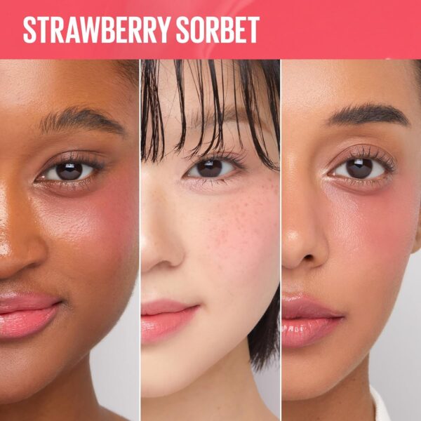 KAJA Cheek & Lip - Dewy Bar 02 Strawberry Sorbet | Creamy Blusher and Balm Multi-Stick, 45% Moisturizing Oil, Apple Extract, Vitamin-Hyaluronic Acid Infused, High Shine, Non-Sticky, Easy Blending, 10g - Image 3