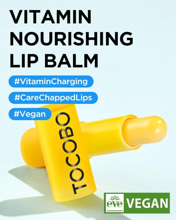 TOCOBO Vitamin Nourishing Lip Balm 19g | Nourishing Moisturizing Vegan lip Balm for Dry Lip & Natural Yellow Color - Image 2