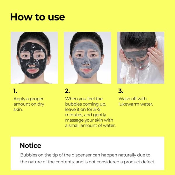 SOME BY MI Charcoal BHA Pore Clay Bubble Mask – 4.23oz, 120g – Korean Exfoliating Face Wash & Bubble Face Mask – Salicylic Acid Cleanser for Sebum and Pore Care with Natural BHA – Korean Skin Care - Image 7