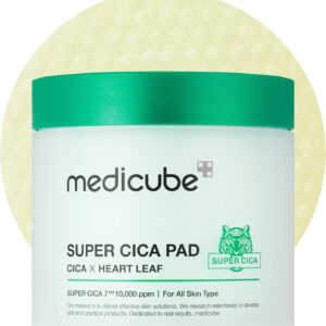 medicube Super CICA Pad - CICA x Heart Leaf - Vegan Certified - 70 Pads/Pack