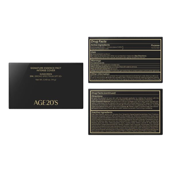 AGE20'S Signature Essence Pact SPF 50+ | Pack of 1 | 31N TOFFEE | Cream Foundation, Dewy Finish, Natural Coverage | Korean Cushion Foundation - Image 9