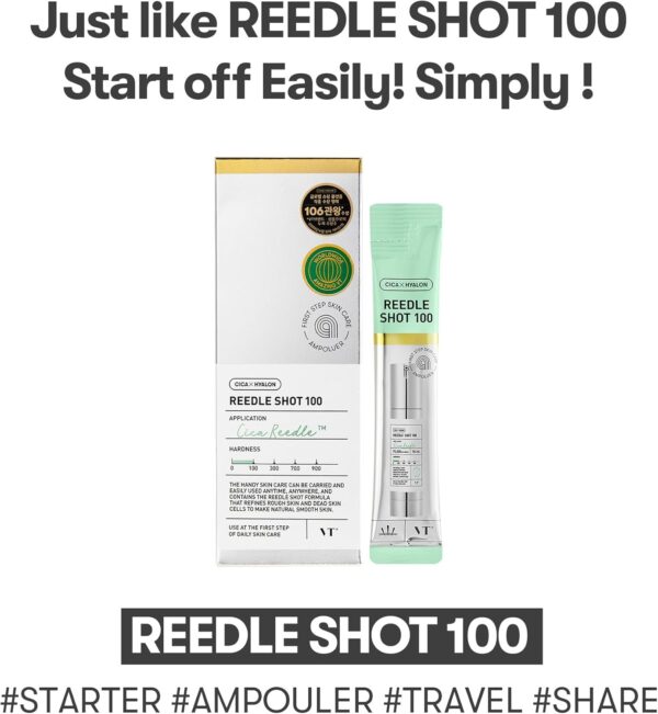 VT COSMETICS CICA Reedle Shot Ampouler | for Hydrated Skin 0.067Fl Oz*7 Pcs (2ml*7) - Image 3