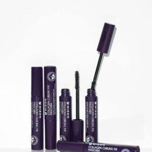 MIZON Collagen Curling Fix Mascara long lasting no smudges high volume korean make up with skincare benefits (0.20 oz)