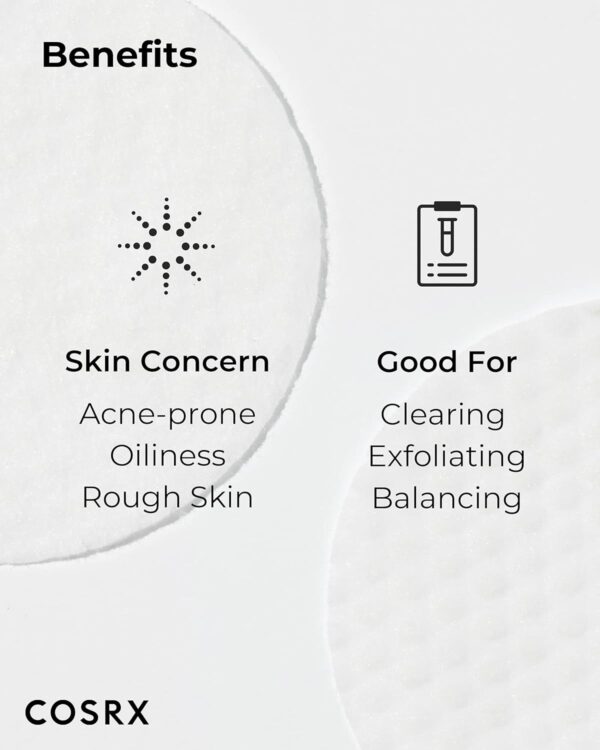 COSRX BHA Toner Pads, 70 Sheets, Exfoliating Pads for Dead Skin & Blackheads, Minimize Pores, Prevent Breakouts, Improve Skin Texture, Korean Skin Care - Image 4