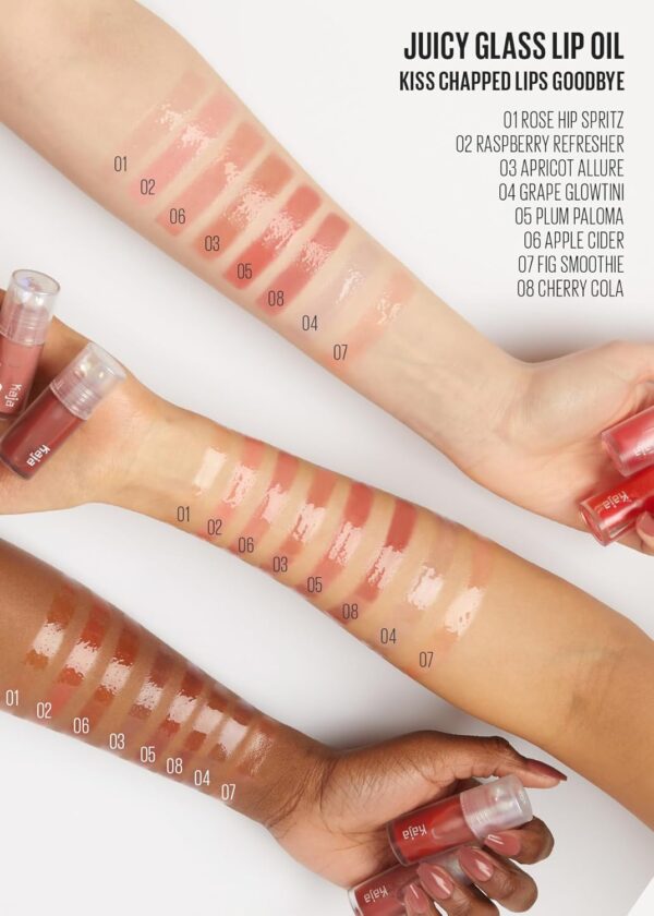 Kaja Lip Plumping - Juicy Glass 03 Apricot Allure | Hydrating, Feel Plumped and Lightweight with Vitamin Tree Fruit Oil, Vegan, Cruelty-Free, Clear Tint Stain Shine Gloss Plumper, Long Lasting - Image 5