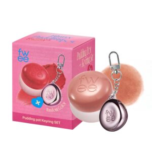 Blurry Pudding Pot + Keychain SET | Airbrushed Blush & Lip, Buildable Pigment, Long-lasting, Lightweight, Easy to Blend, Natural Soft Matte Finish Makeup – Be (Brownish Nude) | 0.17 oz