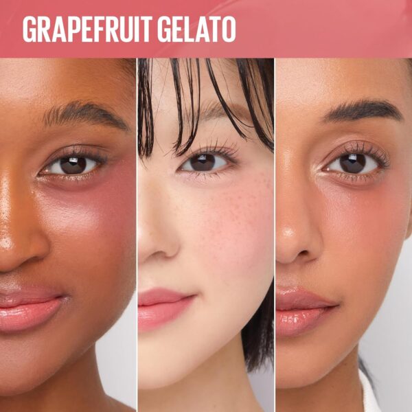 KAJA Cheek & Lip - Dewy Bar 06 Grapefruit Gelato | Creamy Blusher and Balm Multi-Stick, 45% Moisturizing Oil, Apple Extract, Vitamin-Hyaluronic Acid Infused, High Shine, Non-Sticky, Easy Blending, 10g - Image 3