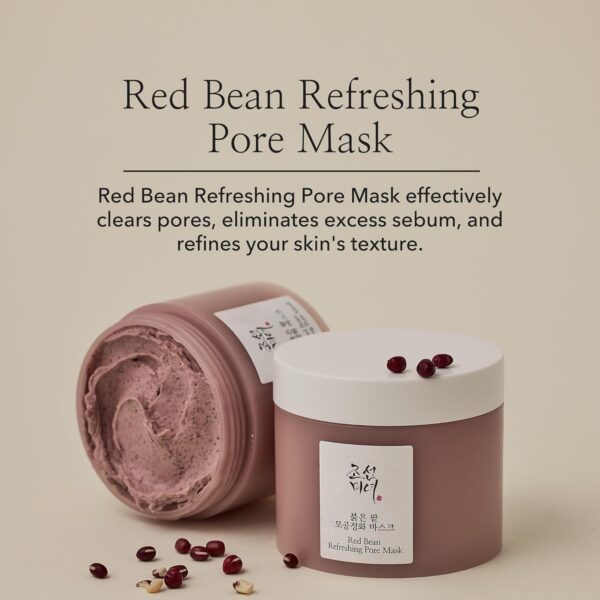 Beauty of Joseon Red Bean Pore Refreshing Mask Mud Cream Hydrating Wash Off Pack, Pore Cleansing Exfoliator, Korean Skin Care for Men and Women 140ml, 4.73 fl.oz - Image 2