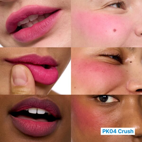 Blurry Pudding Pot + Keychain SET | Airbrushed Blush & Lip, Buildable Pigment, Long-lasting, Lightweight, Easy to Blend, Natural Soft Matte Finish Makeup – Crush (Vivid Pink) | 0.17 oz - Image 3