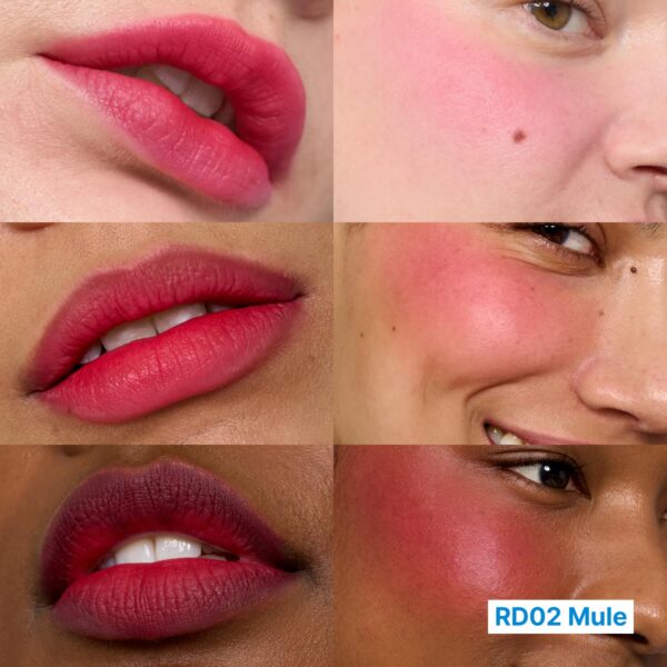 Blurry Pudding Pot | Airbrushed Blush & Lip, Buildable Pigment, Long-lasting, Lightweight, Easy to Blend, Natural Soft Matte Finish - Mule (Pink Red) | 0.17 oz - Image 2