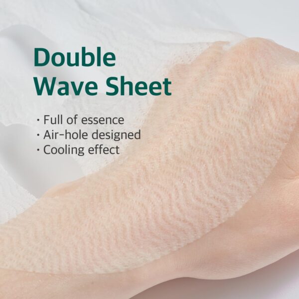 ROUND LAB Pine Calming Cica Sheet Mask 10ea, Cooling and Soothing Mask for Heated, Acne-Prone Skin, Double-Waved Air Hole Design for Extra Hydration with Pine Cica and Hyaluronic Acid, Korean Skincare - Image 6