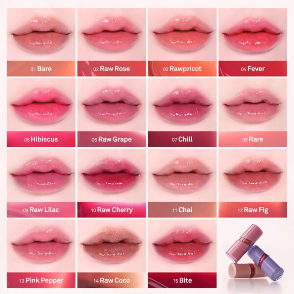 HINCE Raw Glow Gel Tint - Glossy Dewy Lip Tint, Non-Sticky & Long Wearing Lip Gloss for Natural Glass Glow, Moisturizing Liquid Lipstick, Vegan, 0.13 fl.oz. (BARE, 01) - Image 4