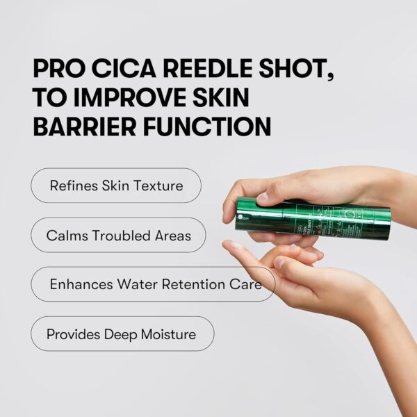 VT COSMETICS Pro Cica Reedle Shot 100, Centella Asiatica Microneedling Serum, Cica Exosome, Soothing, Hyaluronic Acid, Soft Skin, Glass Skin, Korean Skin Booster 1.69 Fl Oz.(50ml) - Image 3