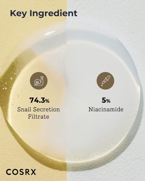 COSRX Niacinamide 5% + Snail Mucin 74% Dual Essence, Anti Aging Face Serum for Dull Skin, Mothers day gifts for mom, Sensitive Skin, Not Tested on Animals, Korean Skin Care, 2.70 fl.oz / 80ml - Image 2
