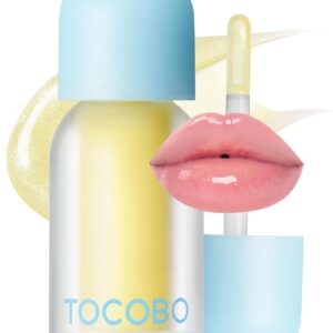 TOCOBO Juicy Berry Plumping Lip Oil Glam Max 11 Honey Lemon – Korean Vegan Hydrating Lip Oil with Plant Oils for High Shine Gloss - Non Sticky Formula for All Skin Tones, 0.12 fl.oz.
