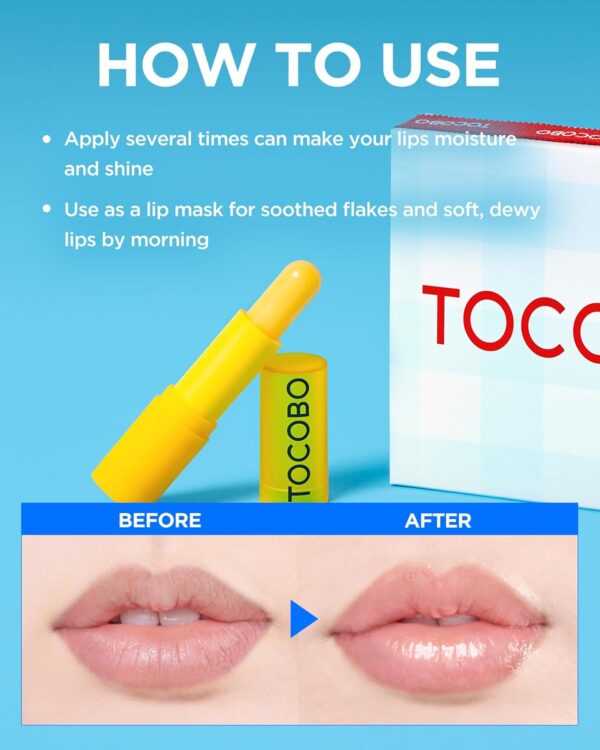 TOCOBO Vitamin Nourishing Lip Balm 19g | Nourishing Moisturizing Vegan lip Balm for Dry Lip & Natural Yellow Color - Image 6