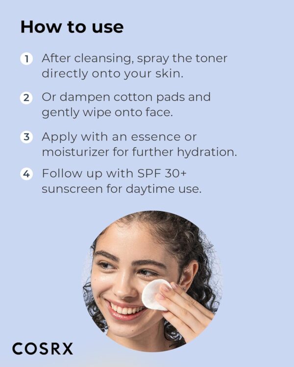 COSRX AHA/BHA Treatment Toner 5.07 fl.oz/ 150ml, Facial Exfoliating Spray for Whiteheads, Pores, & Uneven Skin, Korean Toner, Not Tested on Animals, No Parabens, No Sulfates, Korean Skin Care - Image 6