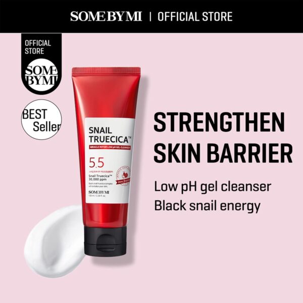 SOME BY MI Snail Truecica Miracle Repair Low pH Gel Cleanser - 3.38Oz, 100ml - Made from Snail Mucin for Sensitive Skin - Daily Face Wash for Deep Cleansing and Skin Moisturizing - Korean Skin Care - Image 2