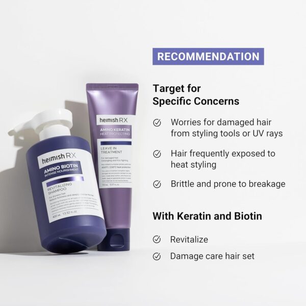 HEIMISH RX Amino Keratin Heat Protecting Leave In Treatment - Heat Protectant Cream, Leave-in Styling Hair Cream Treatment for Damaged Hair, Strengthening, Frizz Control, 150ml (5.07 fl. oz) - Image 7