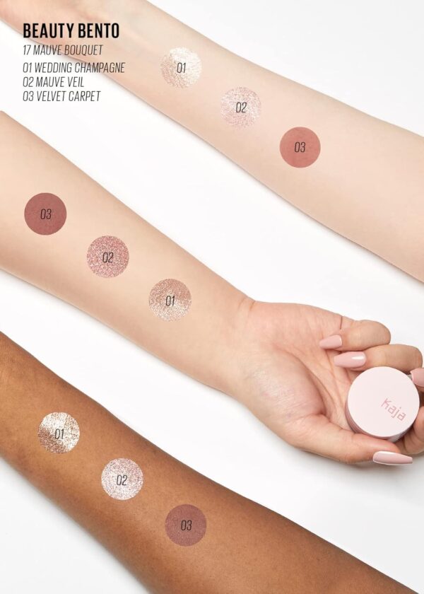 Kaja Eye Bento Collection - Bouncy Eyeshadow Trio | 17 Mauve Bouquet | Mauve Berry Tone | Vegan, Cruelty free - Image 6