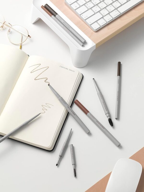 rom&nd HAN ALL FLAT BROW|water proof|all brows from dark brown to blonde hair|natural beauty|k-cosmetic|angled tip applicator| precision eyebrow pencil /c3 modern beige - Image 2