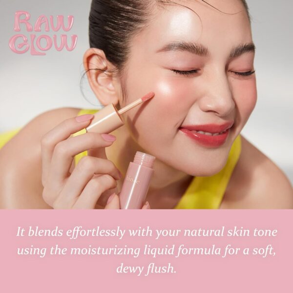 Hince Dewy Liquid Cheek Tint 6g - Raw Glow Blush for Glass Skin - Vegan, Lightweight, Weightless Watercolor (WARM FRECKLE, LC001) - Image 5