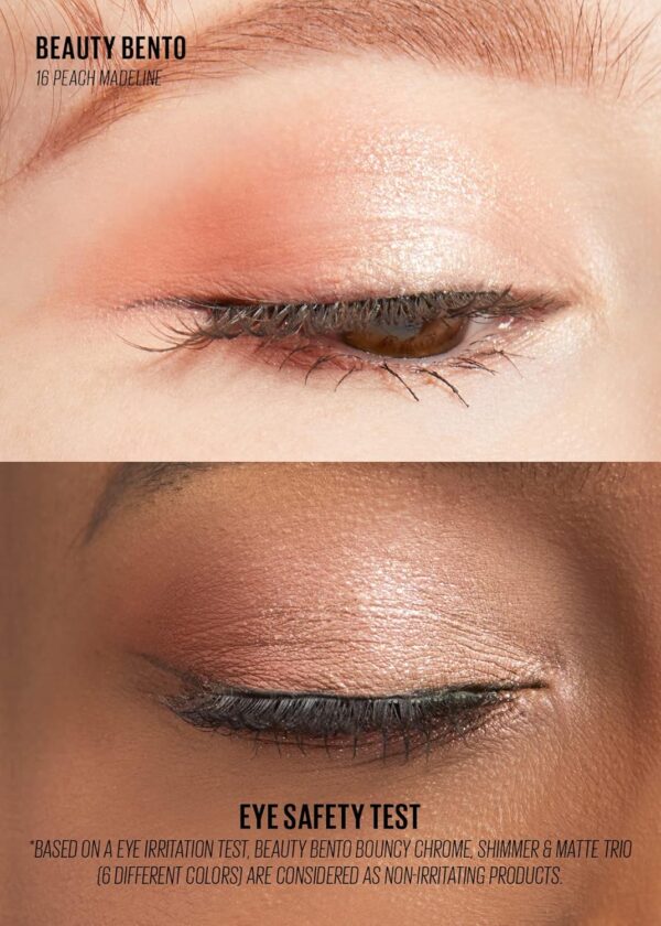 Kaja Beauty Bento Collection - Bouncy Eyeshadow Trio | 16 Peach Madeline | Nude Peach Tone | Vegan, Cruelty free - Image 5
