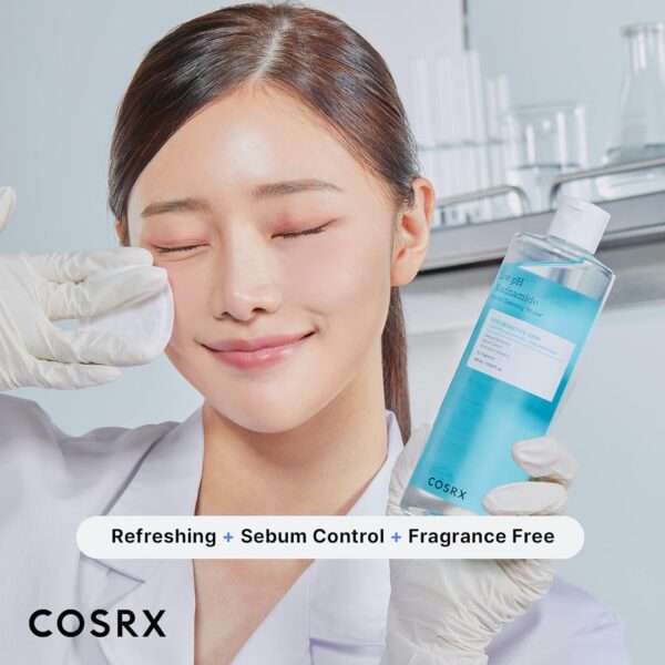 COSRX Low pH Niacinamide Micellar Cleansing Water Daily Mild Facial Cleansing Wash for Sensitive Skin, Sebum control, Korean Skin Care (13.52fl.oz/400ml) - Image 5
