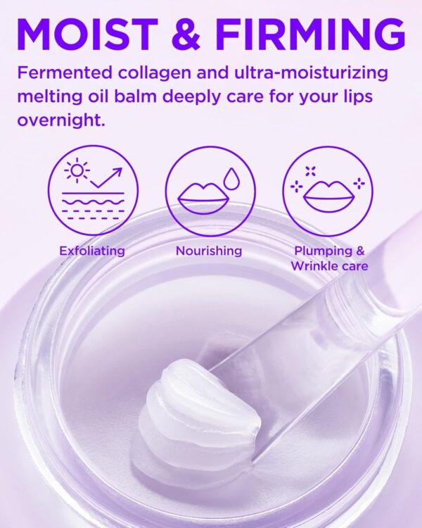 TOCOBO Collagen Boosting Lip Mask – Korean Overnight Lip Plumper Treatment with Fermented Collagen, Olive Oil & Lavender – Hydrating, Plumping, Exfoliating Balm for Smooth, Elastic Lips, 0.5 oz. - Image 4
