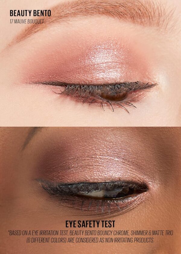 Kaja Eye Bento Collection - Bouncy Eyeshadow Trio | 17 Mauve Bouquet | Mauve Berry Tone | Vegan, Cruelty free - Image 4