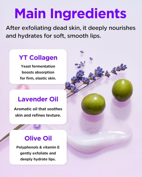 TOCOBO Collagen Boosting Lip Mask – Korean Overnight Lip Plumper Treatment with Fermented Collagen, Olive Oil & Lavender – Hydrating, Plumping, Exfoliating Balm for Smooth, Elastic Lips, 0.5 oz. - Image 5