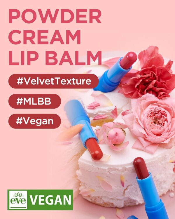 [TOCOBO] Powder Cream Lip Balm 031 Rose Burn 0.67 oz / 19g | Soft Matte Velvet Type Vegan Lip Balm & Creamy Powder Texture without Exfoliation, mother's day - Image 2