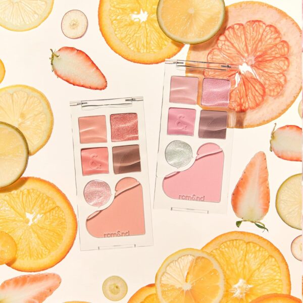 rom&nd Bare Layer Palette 02 Strawberry Mood - Image 4