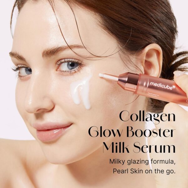 Medicube Collagen Glow Booster Milk Serum - Twist & Click - Radiance & Hydration with Niacinamide, Milk Protein Extract, Hydrolyzed Collagen - Illuminates & Firms Skin - Korean Skin Care, 0.50 oz - Image 3