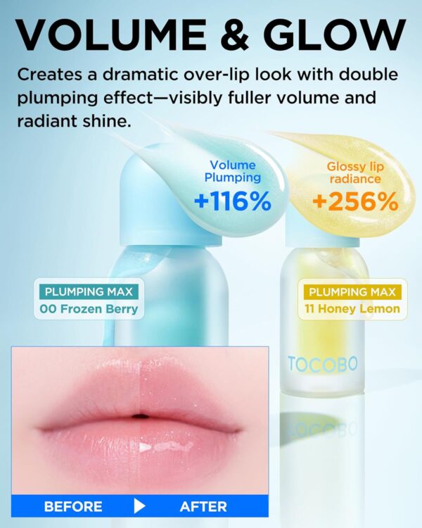 TOCOBO Juicy Berry Plumping Lip Oil Glam Max 11 Honey Lemon – Korean Vegan Hydrating Lip Oil with Plant Oils for High Shine Gloss - Non Sticky Formula for All Skin Tones, 0.12 fl.oz. - Image 4