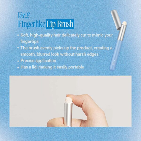 Fingerlike Silicone Lip Brush | Multi-purpose Makeup Blending Brush with Lid - Image 5