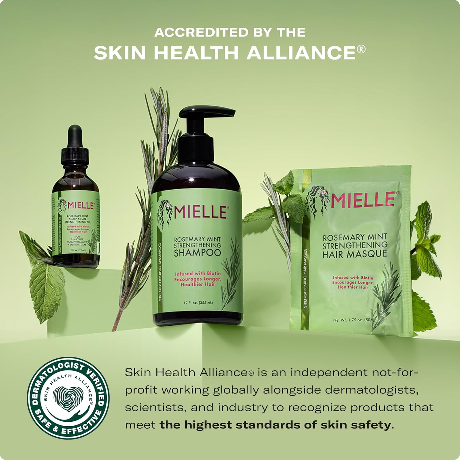 Mielle Organics Rosemary Mint Scalp & Hair Strengthening Oil for All Hair Types, 2 Ounce - Image 2