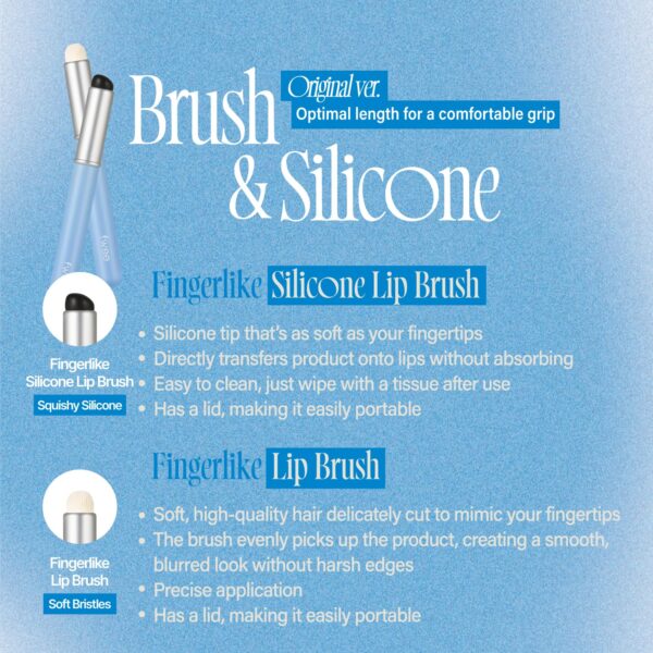 Fingerlike Silicone Lip Brush Mini | Multi-purpose Makeup Blending Brush with Lid - Image 4