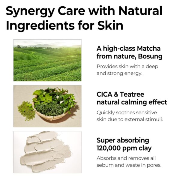 SOME BY MI Super Matcha Pore Clean Clay Mask - 3.52Oz, 100g - Made from Match Water for Sensitive Skin - Skin Moisturizing Effect with Sebum and Pore Care - Korean Skin Care - Image 6