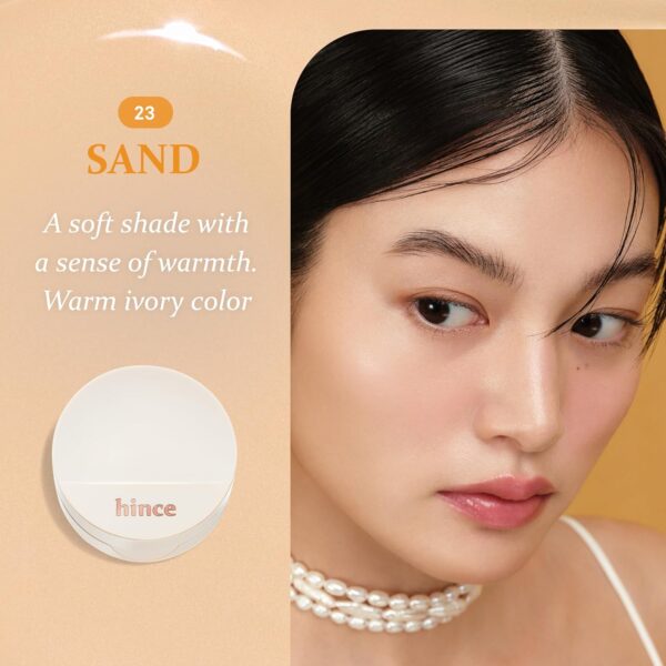 hince Second Skin Glow Cushion-12g | Skin Foundation dewy, glow, long-lasting, classy, clean beauty, lightweight, natural look,refreshing, moisturizing, slim fitting texture (SAND, 23) - Image 3