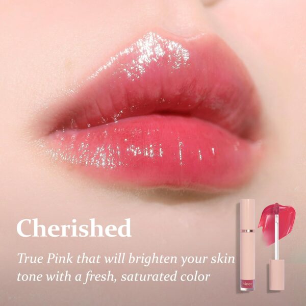 HINCE Mood Enhancer Water Liquid Glow - Non-Sticky & Waterproof Lip Stain for Women - Long Wearing Lip Gloss for Natural and Glass Glow - Moisturizing Liquid Makeup, 0.16 fl.oz. (CHERISHED) - Image 3