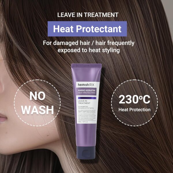 HEIMISH RX Amino Keratin Heat Protecting Leave In Treatment - Heat Protectant Cream, Leave-in Styling Hair Cream Treatment for Damaged Hair, Strengthening, Frizz Control, 150ml (5.07 fl. oz) - Image 2