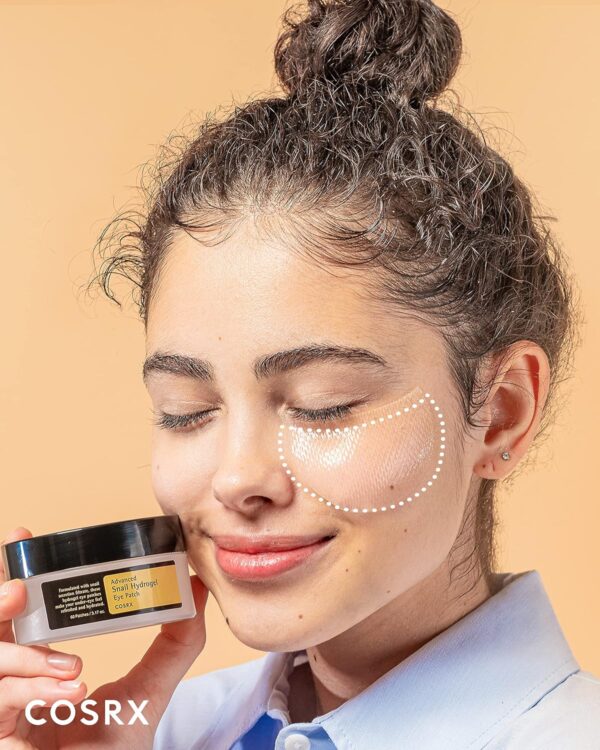 COSRX Advanced Snail Hydrogel Eye Patch (60pc), Gel Serum Mask, Puffy Undereye Treament, Fine Lines, Refresh, Hydrate| Paraben free, Korean Skin Care - Image 3