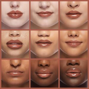 Peripera Ink Glasting Lip Gloss, Non-Sticky, Gloss Shine, 4XL Wand for Easy Application, Korean Lip Gloss, Fuller Looking Lips, Buttery Soft, Long Lasting Lip (002 EDGE NUDE)